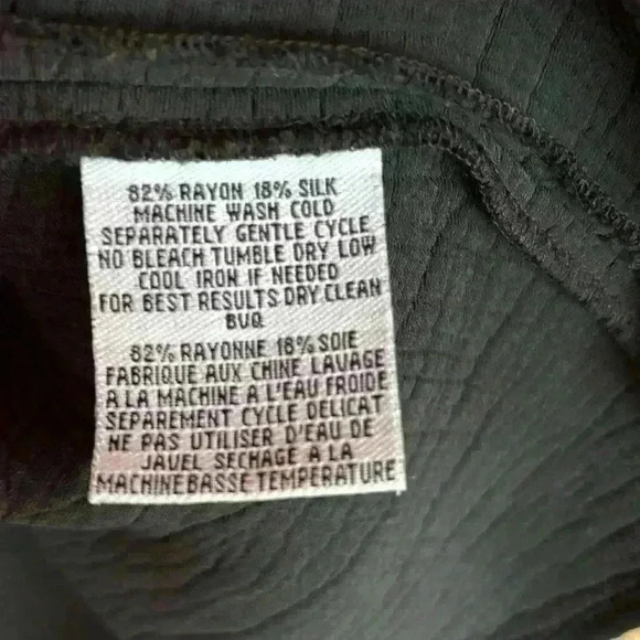 Eileen Fisher EUC textured Rayon Silk Blend high collar open front jacket - Picture 8 of 8